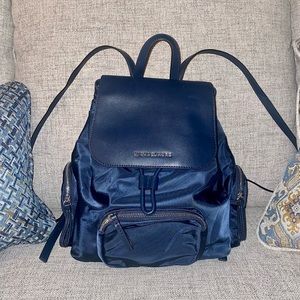 Michael Kors Abby Cargo Backpack Navy Blue